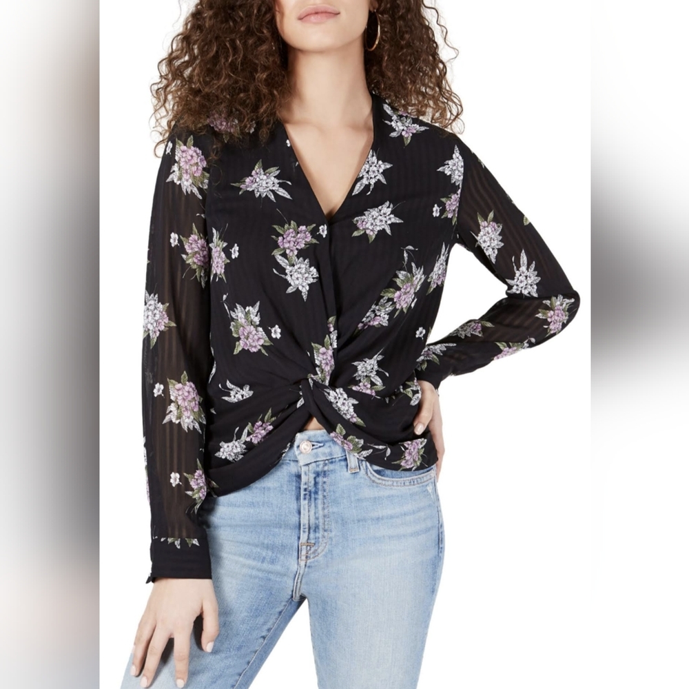 Heartloom Twist Front floral Camille top sz XL
